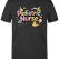 Pädiatrie-Krankenschwester Bedrucktes Kurzarm T-Shirt in Schwarz (100% Baumwoll-Jersey)