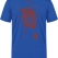 Anatomisches Herz Bedrucktes Kurzarm T-Shirt in Saxe-Blau (100% Baumwoll-Jersey)