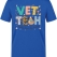 Veterinary Heart Printed Short Sleeve Saxon Blue T-Shirt (100% Cotton Jersey Fabric)