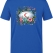 Botanical Nurse Cap Printed Short Sleeve Saxon Blue T-Shirt (100% Cotton Jersey Fabric)