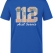 Floral 112 Emergency Service Printed Short Sleeve Saxon Blue T-Shirt (100% Cotton Jersey Fabric)
