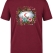 Botanical Nurse Cap Printed Short Sleeve Burgundy T-Shirt (100% Cotton Jersey Fabric)