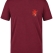 Anatomisches Herz und Stethoskop Bedrucktes Kurzarm T-Shirt in Bordeaux (100% Baumwoll-Jersey)