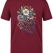 Botanical Stethoscope Printed Short Sleeve Burgundy T-Shirt (100% Cotton Jersey Fabric)