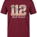 Floral 112 Emergency Service Printed Short Sleeve Burgundy T-Shirt (100% Cotton Jersey Fabric)