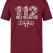 Schleifendetail 112 Paramedic Bedrucktes Kurzarm T-Shirt in Bordeaux (100% Baumwoll-Jersey)