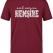 Florale Notaufnahme-Krankenschwester Bedrucktes Kurzarm T-Shirt in Bordeaux (100% Baumwoll-Jersey)
