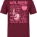 Emergency Service Cafe Printed Short Sleeve Burgundy T-Shirt (100% Cotton Jersey Fabric)