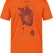 Anatomical Heart Printed Short Sleeve Orange T-Shirt (100% Cotton Jersey Fabric)