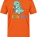 Pediatrics Dino Baskılı Kısa Kol Turuncu Tişört (%100 Pamuk Penye Kumaş)