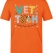 Veterinary Heart Printed Short Sleeve Orange T-Shirt (100% Cotton Jersey Fabric)