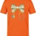 Floral Bow and Stethoscope Printed Short Sleeve Orange T-Shirt (100% Cotton Jersey Fabric)