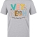 Veterinary Heart Printed Short Sleeve Grey Melange T-Shirt (100% Cotton Jersey Fabric)