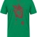 Anatomisches Herz Bedrucktes Kurzarm T-Shirt in Brasilgrün (100% Baumwoll-Jersey)