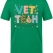 Veterinary Heart Printed Short Sleeve Brazil Green T-Shirt (100% Cotton Jersey Fabric)