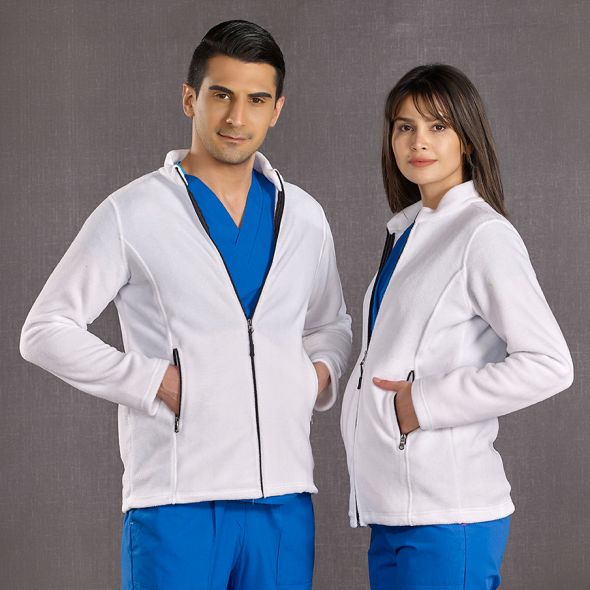 White Hospital Fleece Jacket