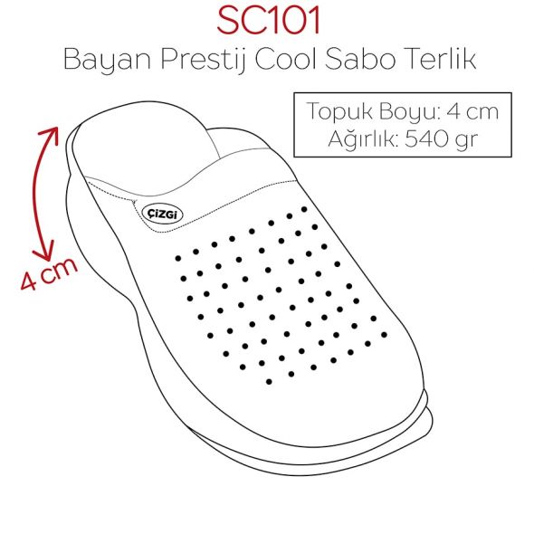 Women's Prestige Cool Sabo Hospital Slippers (35-40)