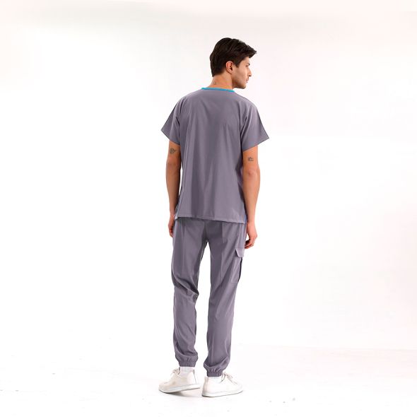 Lead Gray Jogger Lux Lycra Greys Suit