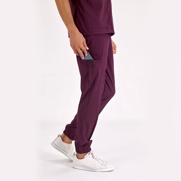 Plum Jogger Lux Lycra Greys Suit