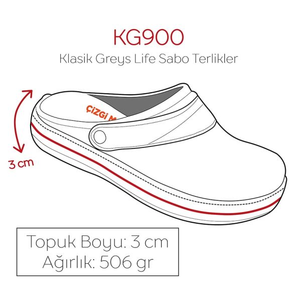 Ünlü Tavşan Klasik Greys Life Sabo Terlikler