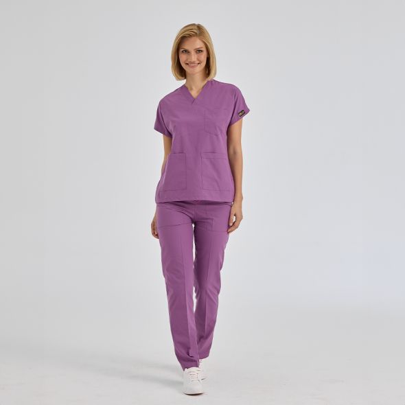 Purple Dr Greys Tericoton Suit (Thin Fabric)