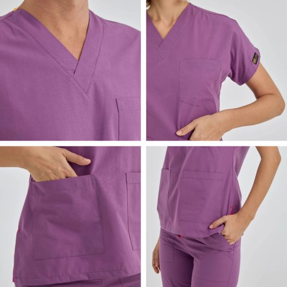 Purple Dr Greys Tericoton Suit (Thin Fabric)