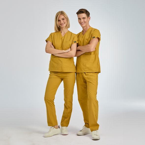Mustard Dr Greys Tericoton Suit (Thin Fabric)