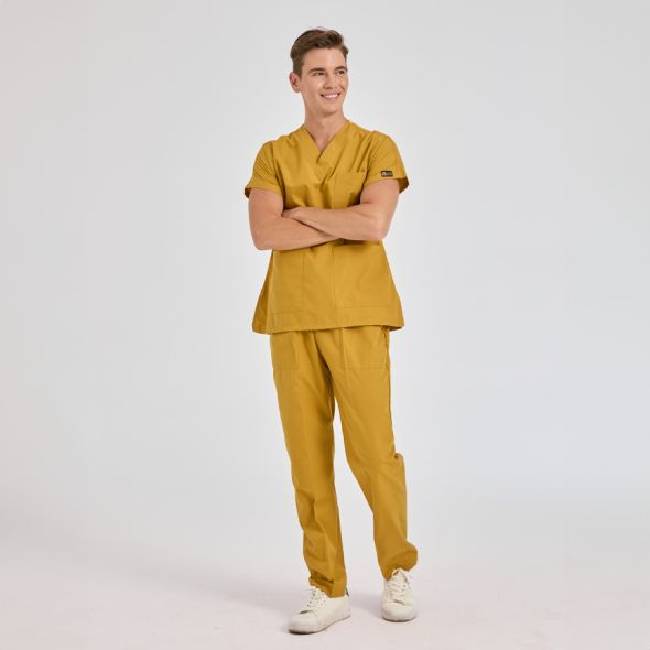 Mustard Dr Greys Tericoton Suit (Thin Fabric)