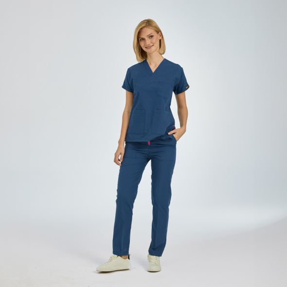 Petrol Blue Dr Greys Tericoton Suit (Thin Fabric)