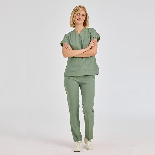 Mold Green Dr Greys Tericoton Suit (Thin Fabric)