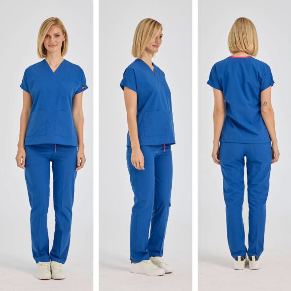 Sax Blue Dr Greys Tericoton Suit (Thin Fabric)