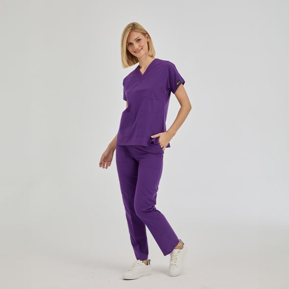 Special Purple Dr Greys Tericoton Suit (Thin Fabric)