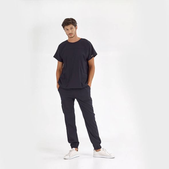 Navy Blue Basic Lux Lycra Suit