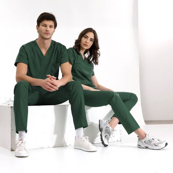 Hunter Green Lux Lycra Greys Suit