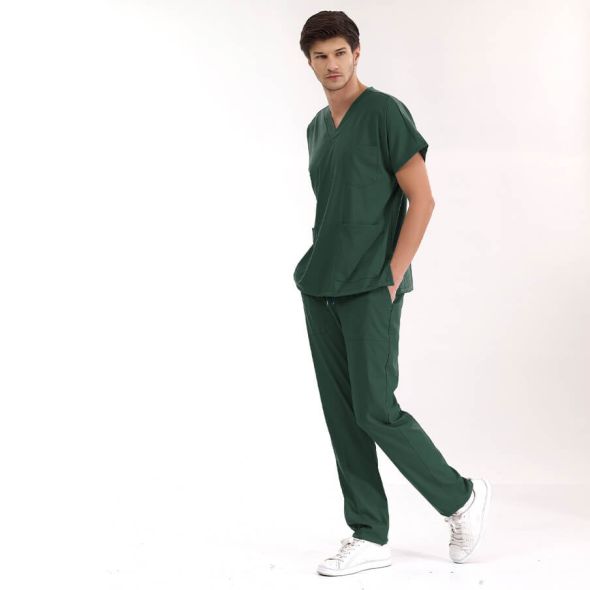 Hunter Green Lux Lycra Greys Suit