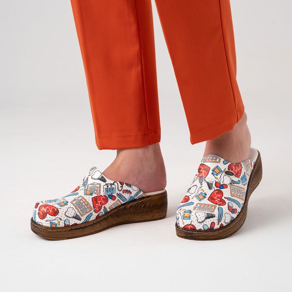 VivaColor Patterned Women's Sabo Slippers