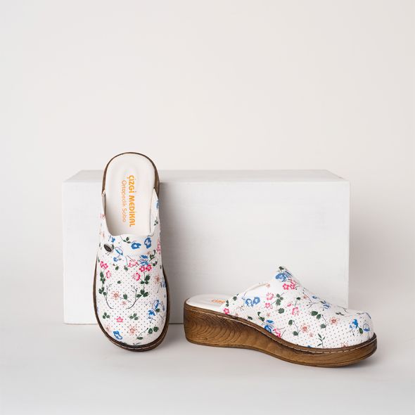 VivaColor Patterned Women's Sabo Slippers