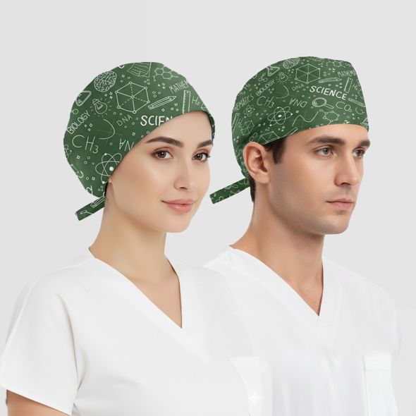 Bilim Dersleri Desenli Bone (Cotton Likra Kumaş)