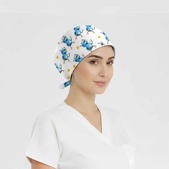 Robotics Patterned Cap (Cotton Lycra Fabric)