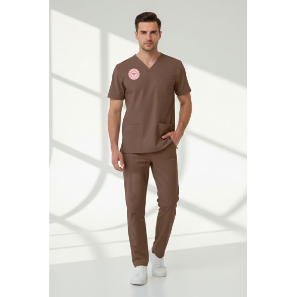 Diğer Sağlık Meslek Mensupları Forması Alt Üst Scrubs Takım (Sağlık Bakanlığı 2025 Standartlarıyla Uyumlu)-Friar Brown