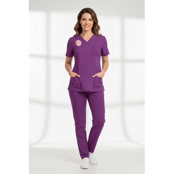 Ebe Forması Alt Üst Scrubs Takım (Sağlık Bakanlığı 2025 Standartlarıyla Uyumlu)-Byzantium