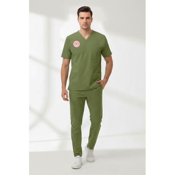 Eczacı Forması Alt Üst Scrubs Takım (Sağlık Bakanlığı 2025 Standartlarıyla Uyumlu)-Grasshopper