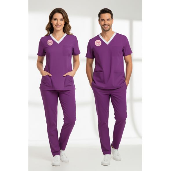 Sorumlu Ebe Forması Alt Üst Scrubs Takım (Sağlık Bakanlığı 2025 Standartlarıyla Uyumlu)-Byzantium