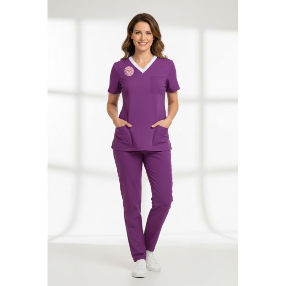 Sorumlu Ebe Forması Alt Üst Scrubs Takım (Sağlık Bakanlığı 2025 Standartlarıyla Uyumlu)-Byzantium