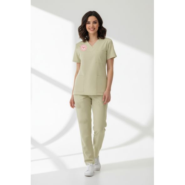 Teknisyen-Tekniker Ve Tıbbi Sekreter Forması Alt Üst Scrubs Takım (Sağlık Bakanlığı 2025 Standartlarıyla Uyumlu)-Moth