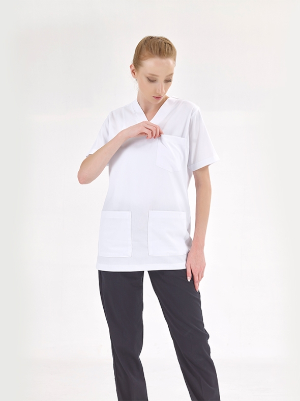 White Silva Lux Lycra Single Top