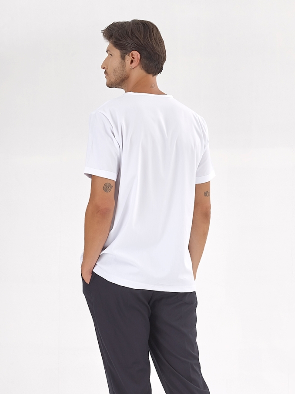 White Silva Lux Lycra Single Top