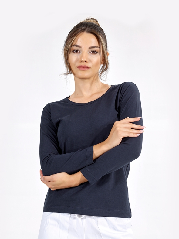 Navy Blue Combed Cotton Body