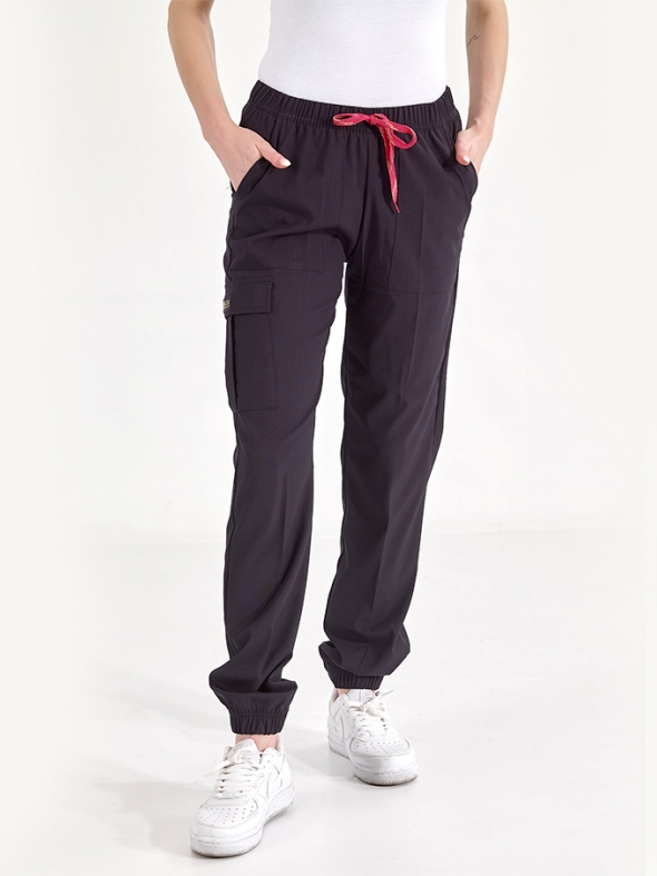 Black Jogger Doctor Nurse Pants (Single Bottom) Luxury Lycra Fabric