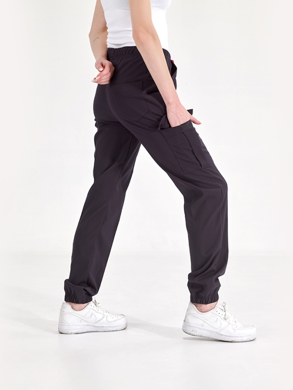 Black Jogger Doctor Nurse Pants (Single Bottom) Luxury Lycra Fabric